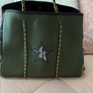 Green Star Neoprene Tote Bag